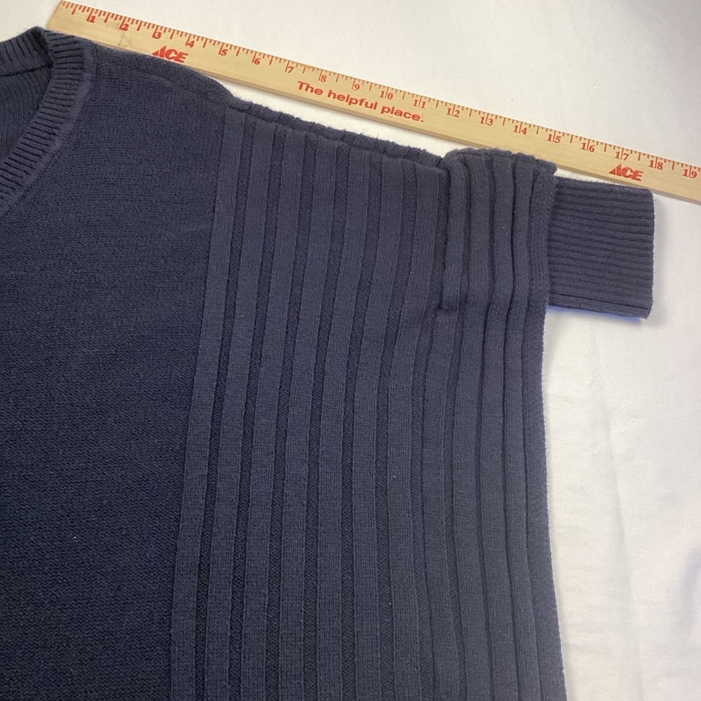 Simply Vera Vera Wang Navy V-Neck Knit Sweater Sz S/M - Picture 7 of 9